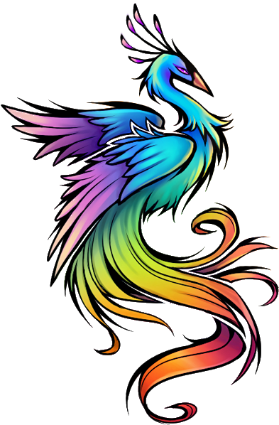 Jpg Royalty Free Pheonix Drawing Phoenix Feather - Phenix Multicolor (450x675), Png Download