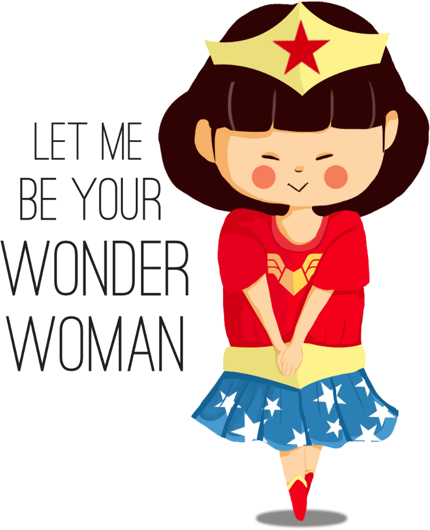 Valentine - Let Me Be Your Wonder Woman (2000x1414), Png Download