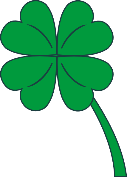 Tiny Shamrock Clipart - Four Leaf Clover Clip Art (426x595), Png Download