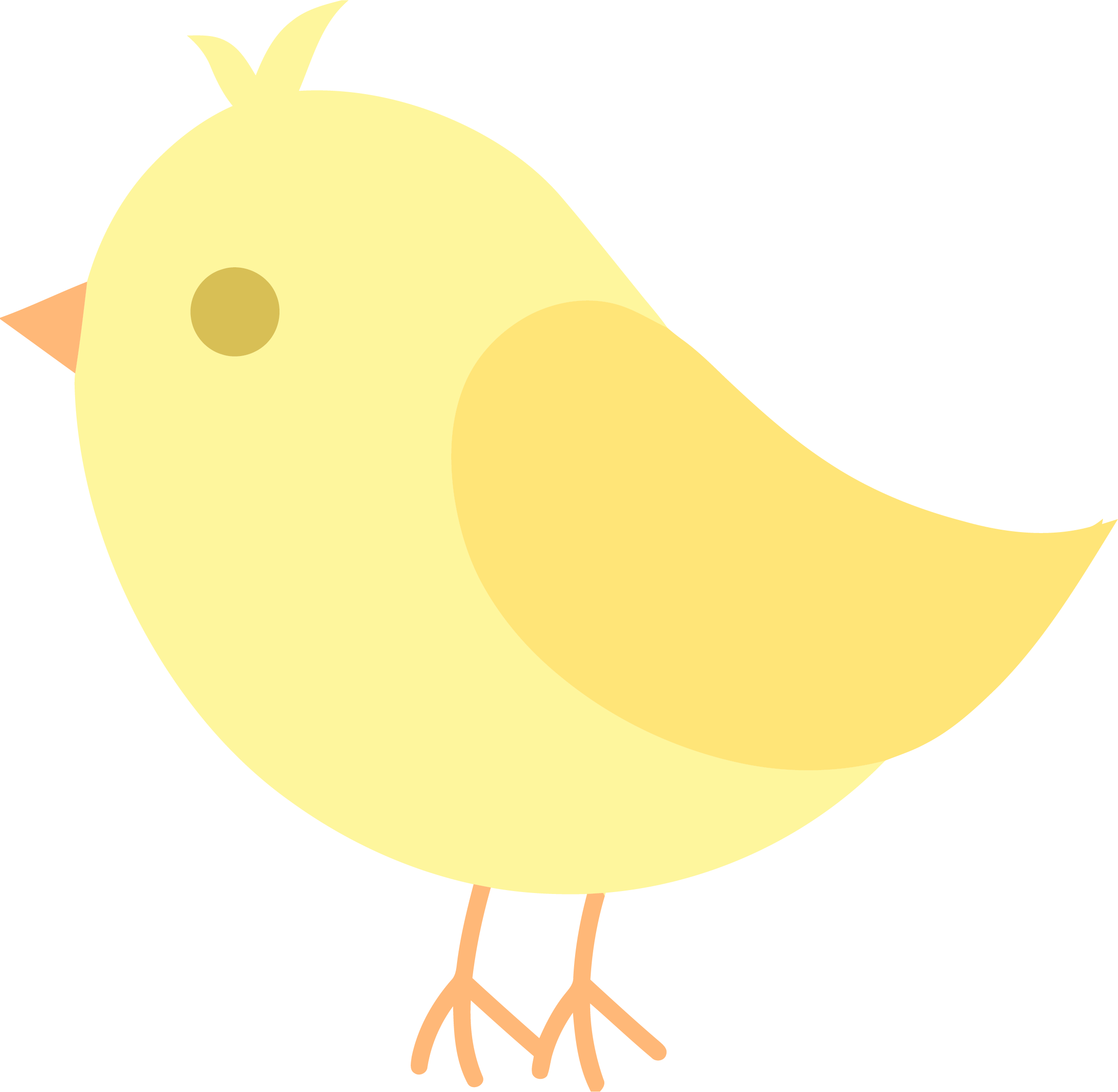 Songbird Clipart Simple Bird - Bird Clipart (550x537), Png Download