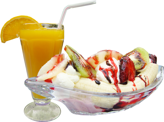 Fruit Salad With Ice Cream Png Photo - Fruit Ice Cream Png (700x490), Png Download