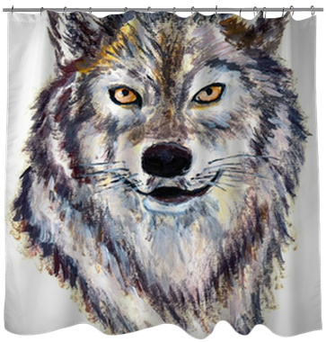 Art Print: Jim80's Oil Painting Wolf Head, 61x41in. (400x400), Png Download
