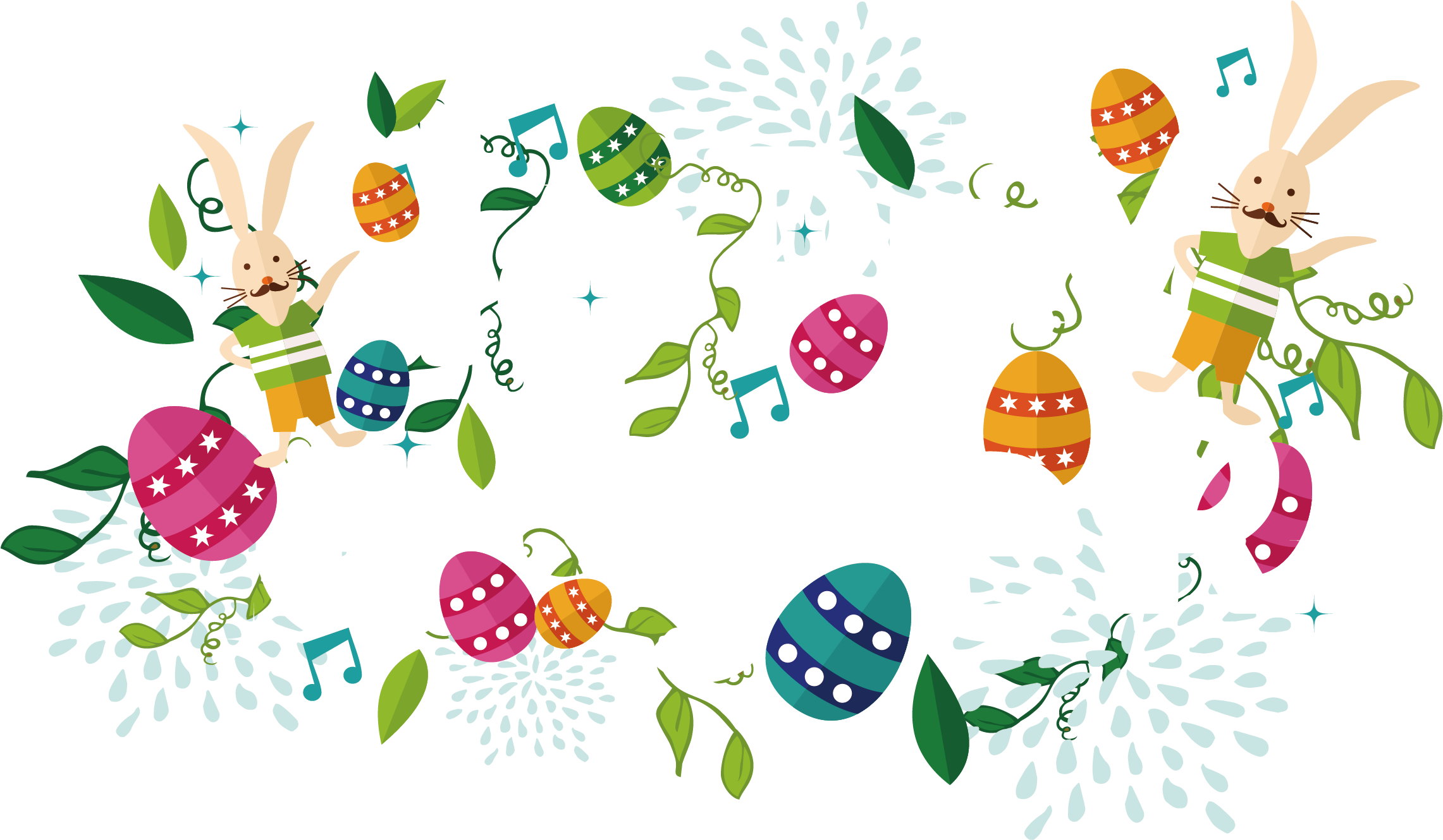 Clip Art Transparent Download Watercolor Painting Flower - Hojas Pintura Vector (2282x1330), Png Download