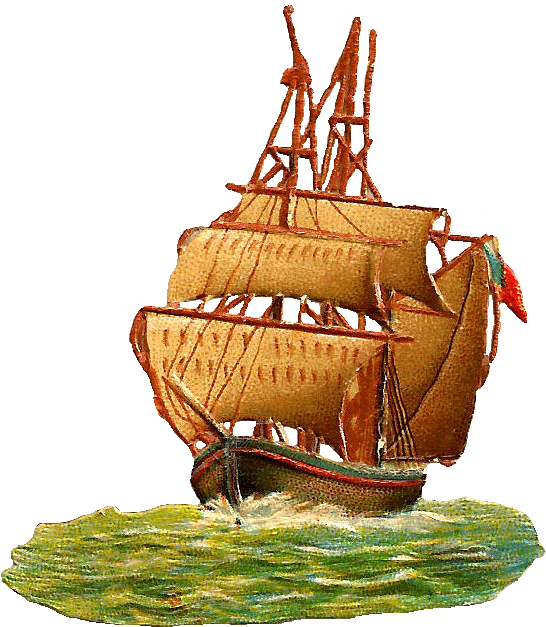Clip Art Designs, Vector Clip Art Graghic - Vintage Ship Png (658x755), Png Download
