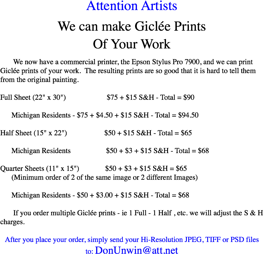 Attention Artists We Can Make Giclée Prints Of Your - Giclée (920x1384), Png Download