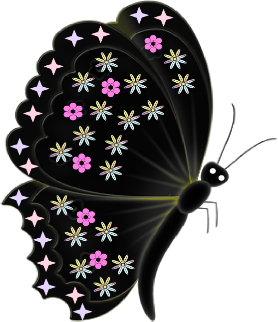 Transparente - Borboleta Com Fundo Transparente (589x690), Png Download