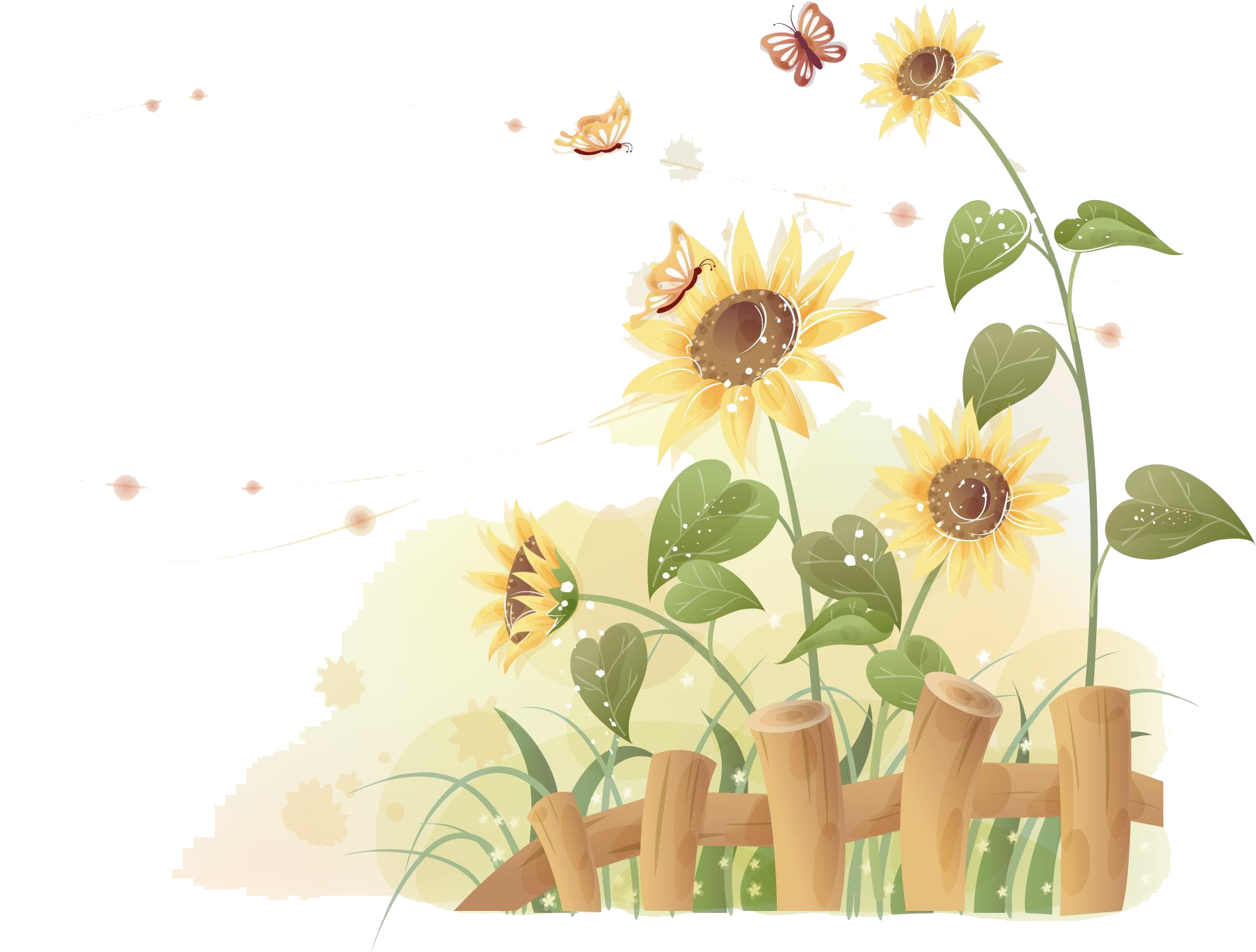 Free Common Sunflower Art Photography Yellow - Vector (2036x1619), Png Download