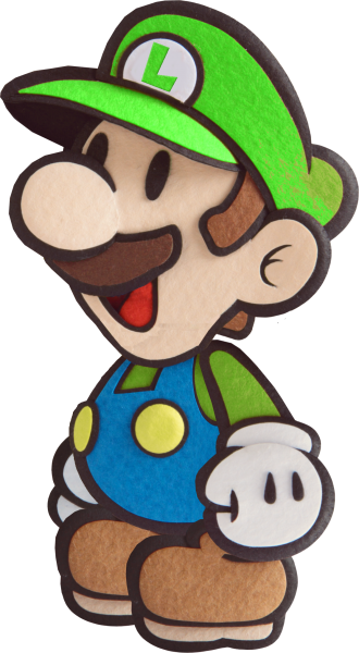 Paper Luigi- Sticker Star Style By Fawfulthegreat64 - Paper Mario Sticker Star Luigi (330x600), Png Download