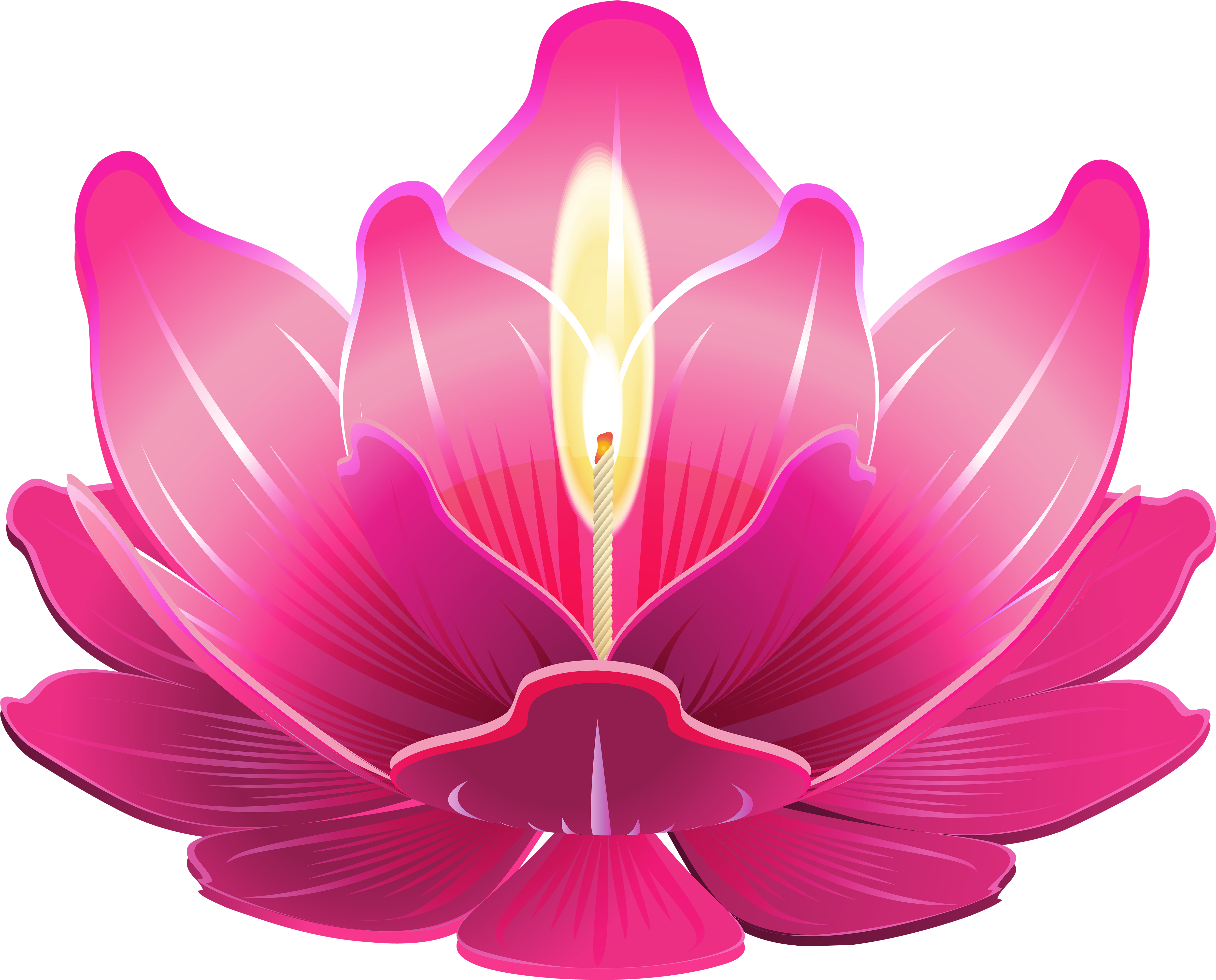 Lotus Candle Png (5000x4032), Png Download