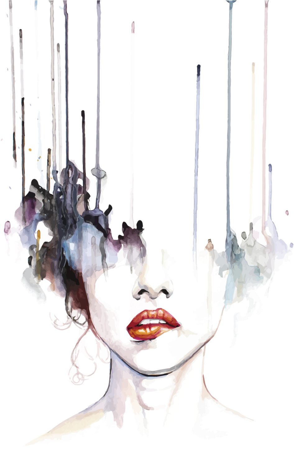 Report Abuse - Pastel Watercolor Art Illustrations (1024x1536), Png Download