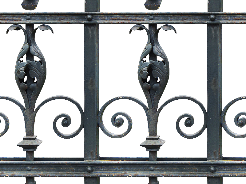 Seamless Iron Fence Png Image - Railing Texture Png (800x600), Png Download