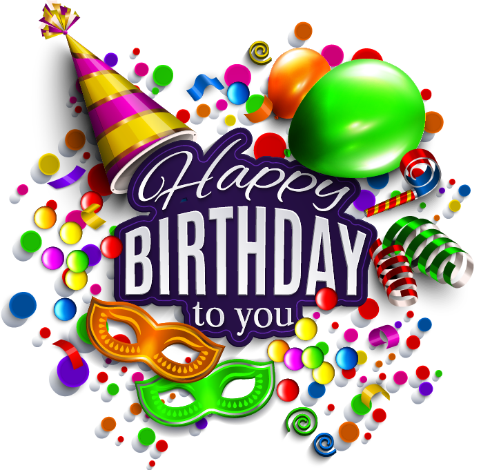 To You Cake Clip Art - Happy Birthday Vector Png (697x681), Png Download