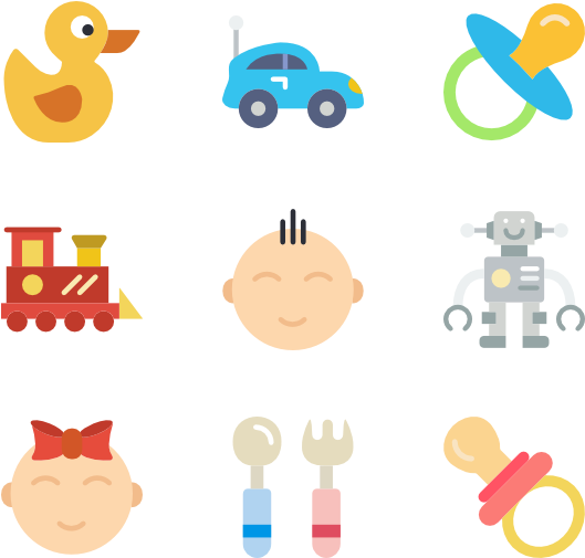 Baby Collection - Baby Toys Vector Png (600x564), Png Download