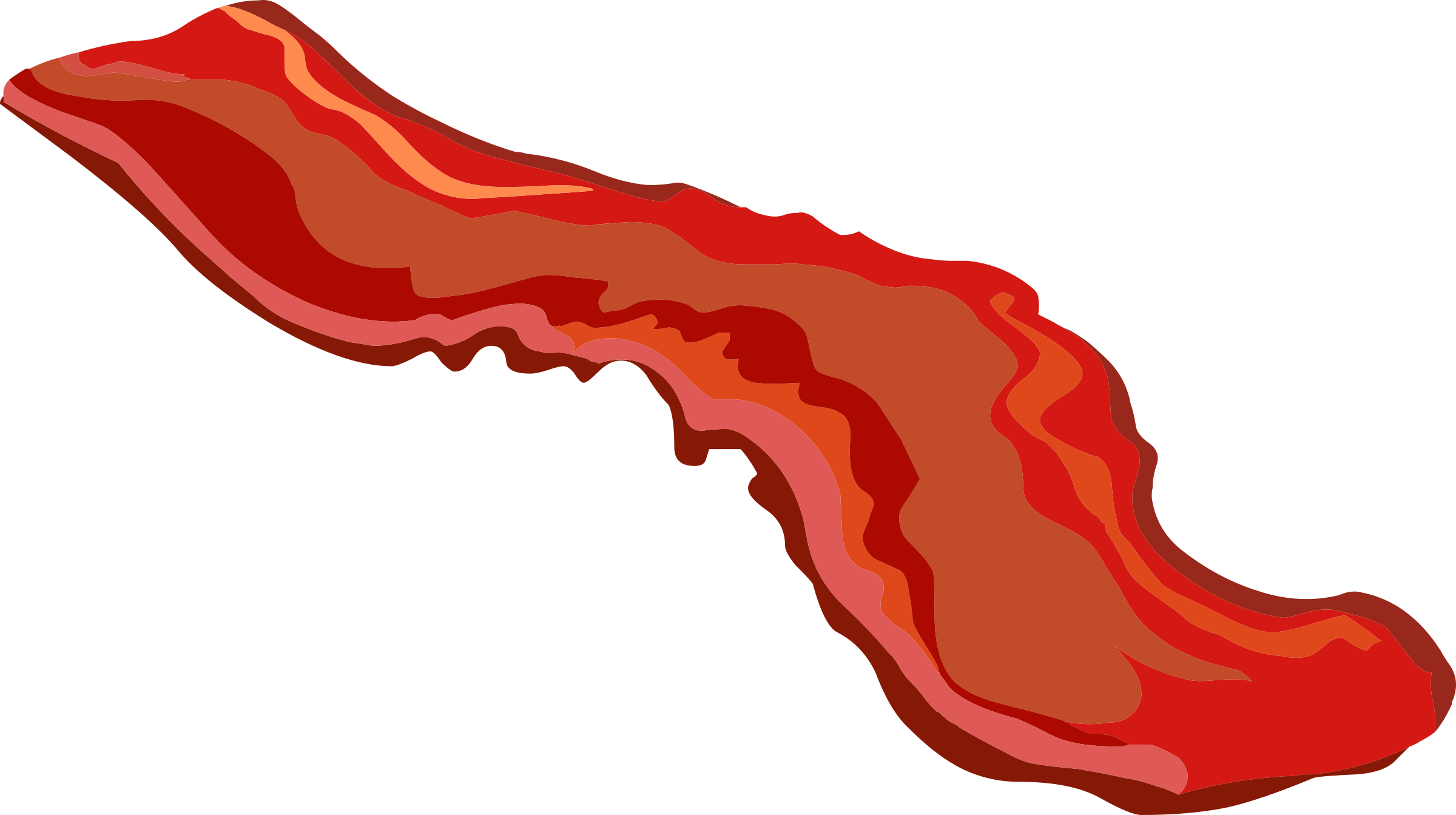 Bacon Free Download Png - Bacon Clip Art (2400x1343), Png Download