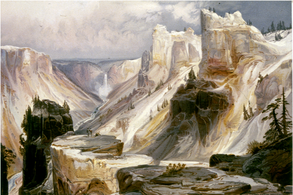 The Grand Cañon Of The Yellowstone - Grand Canon Of The Yellowstone, Yellowstone National (600x600), Png Download