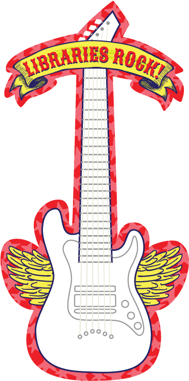 In The Spirit Of Rock And Roll, Each Library Will Receive - Guitar (400x757), Png Download