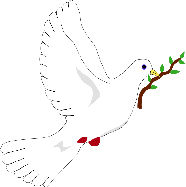 File - 598px-peace Dove - Svg - Imagenes De Una Paloma De La Paz (598x600), Png Download