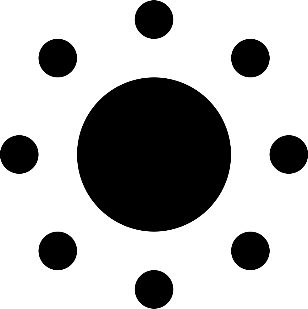 Sun With Dot Rays Comments - Icon (980x982), Png Download