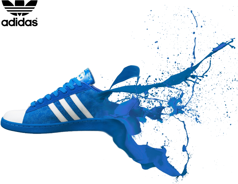 Shoe Adidas Sneakers Boot Football Dispersion Blue - Adidas Shoe Poster (776x624), Png Download