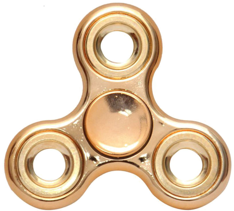 Golden Fidget Spinner Png Image - Fidget Spinner Gold (850x995), Png Download