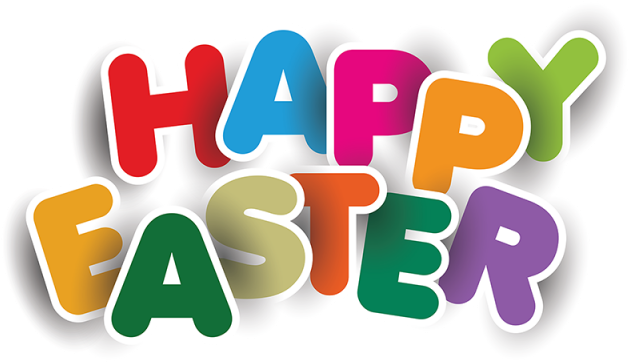 Colorful Happy Easter Typography, Happy Easter Typography, (640x640), Png Download