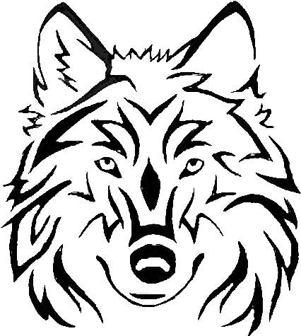 Jeez This Is Harder Than I Orginally Thought - Wolf Head Coloring Page (500x500), Png Download
