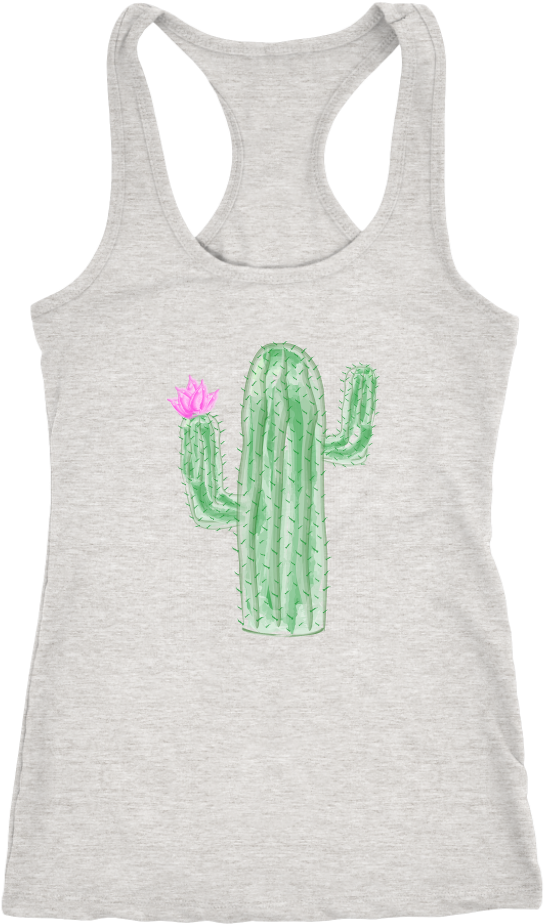 Watercolor Cactus Tank - Thin Blue Line For Women Tanks (1024x1024), Png Download