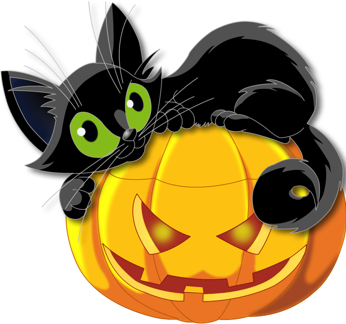 Holidays - Halloween Black Cat Clipart (1224x1144), Png Download