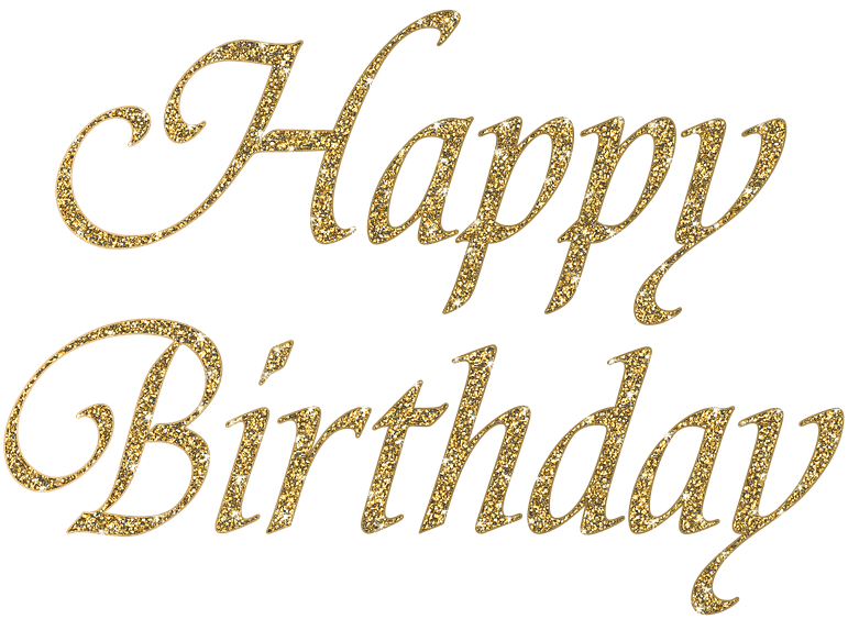 Download Happy Birthday Elegant Writing - Happy Birthday Glitter Png