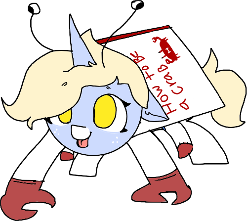 Nootaz, Book, Clothes, Costume, Crab, Googly Eyes, - Cartoon (500x447), Png Download