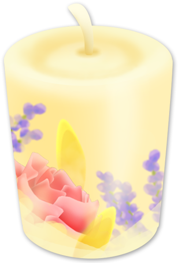 Floral Candle - Portable Network Graphics (532x532), Png Download