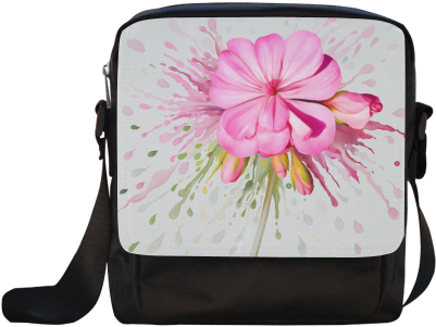 Pink Flower Color Splash - Color Eruption Earring Circle Charm (500x500), Png Download