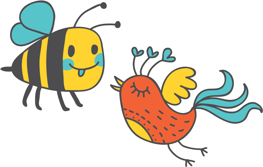 More Than The Birds And The Bees - Birds And The Bees Illustration (1000x608), Png Download