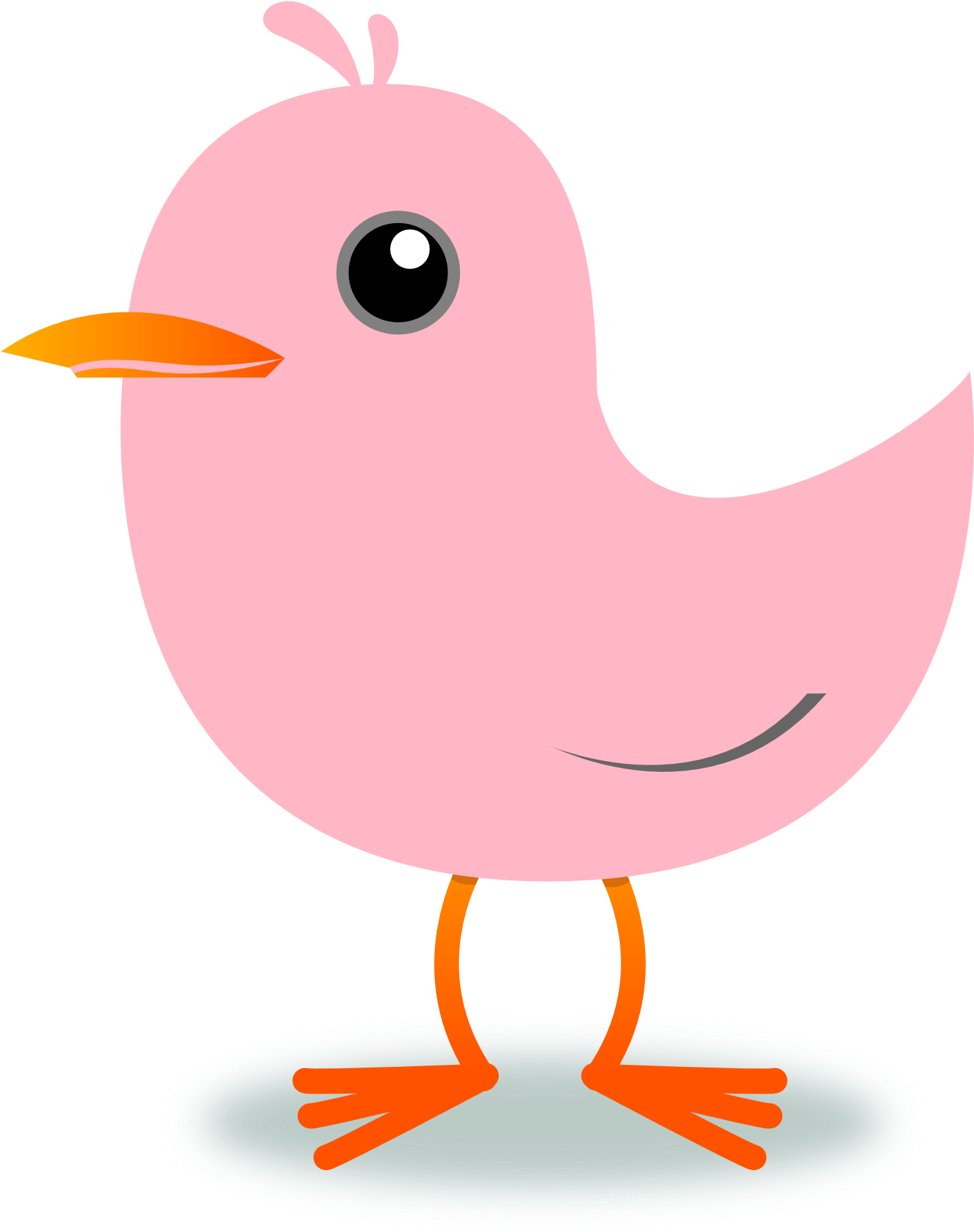 Cherry Blossom Clipart Pink Bird - Chirp Qr (1979x1962), Png Download