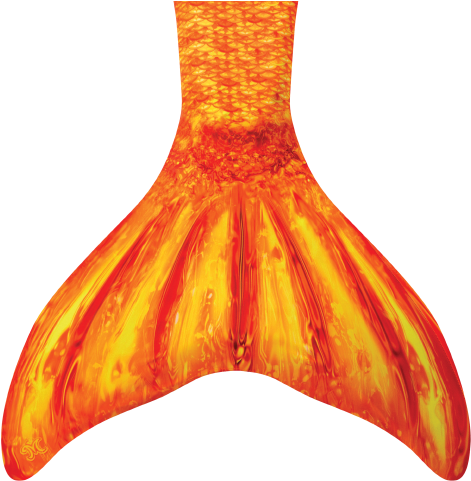 Destiny's Tropical Sunrise Mermaid Tail - Fin Fun Orange Mermaid Tail (500x500), Png Download