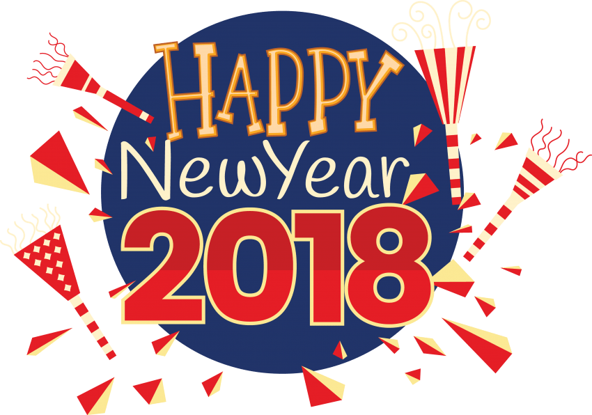 Free Png Happy New Year 2018 Png Images Transparent - Happy New Year 2075 (850x596), Png Download
