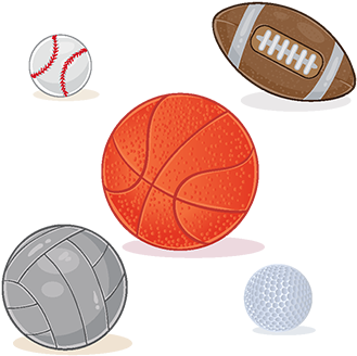 Set Of Sports Balls Isolated On White Background - Ball (360x360), Png Download