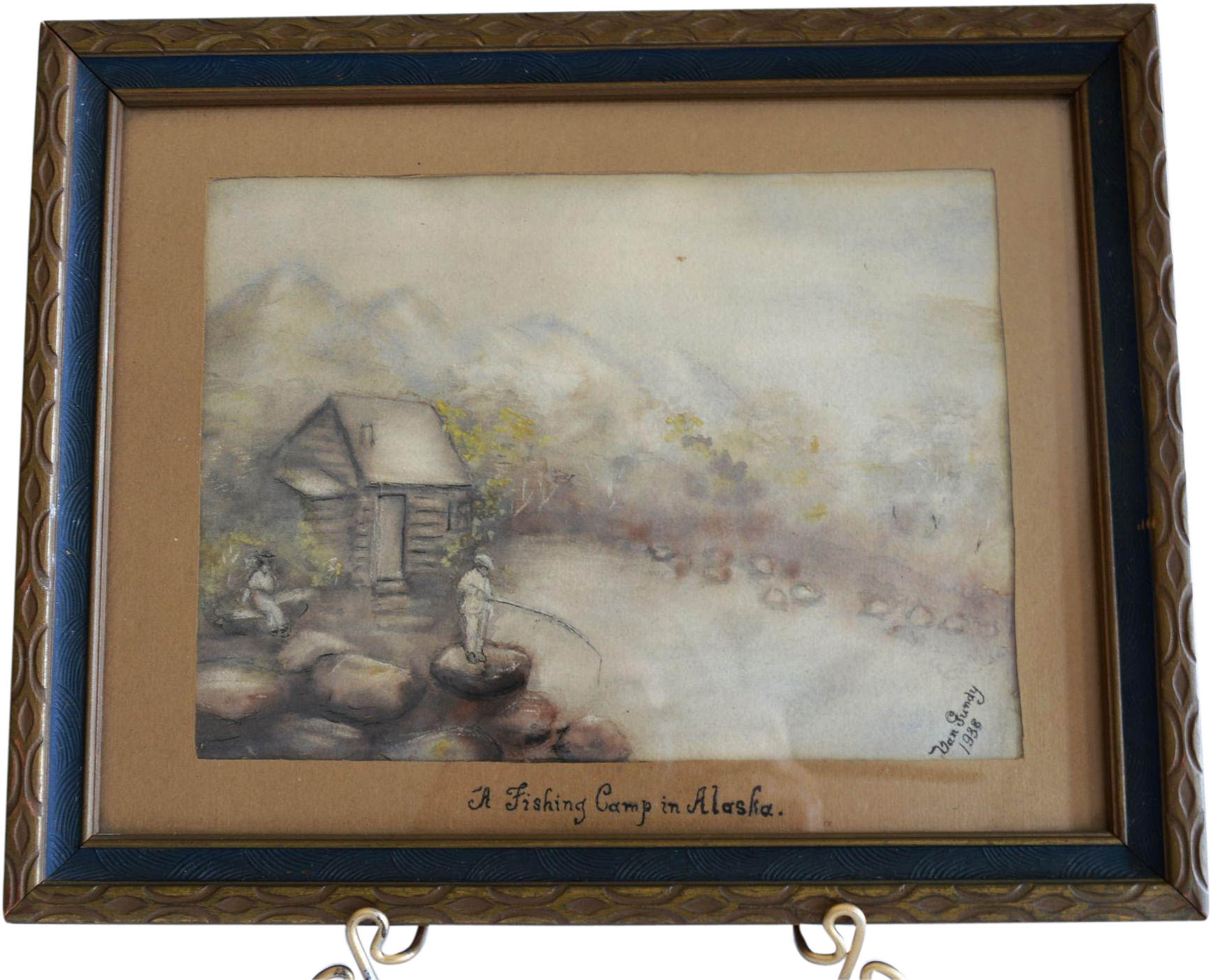 Original Watercolor "a Fishing Camp In Alaska" ~ Signed - Picture Frame (1731x1731), Png Download