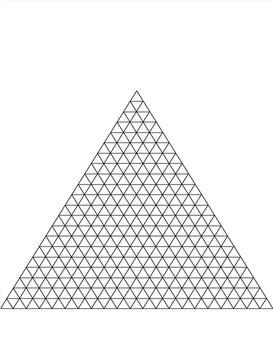 A Png Image Of A Triangular Line Grid - Triangle Coordinate Graph Paper (540x720), Png Download