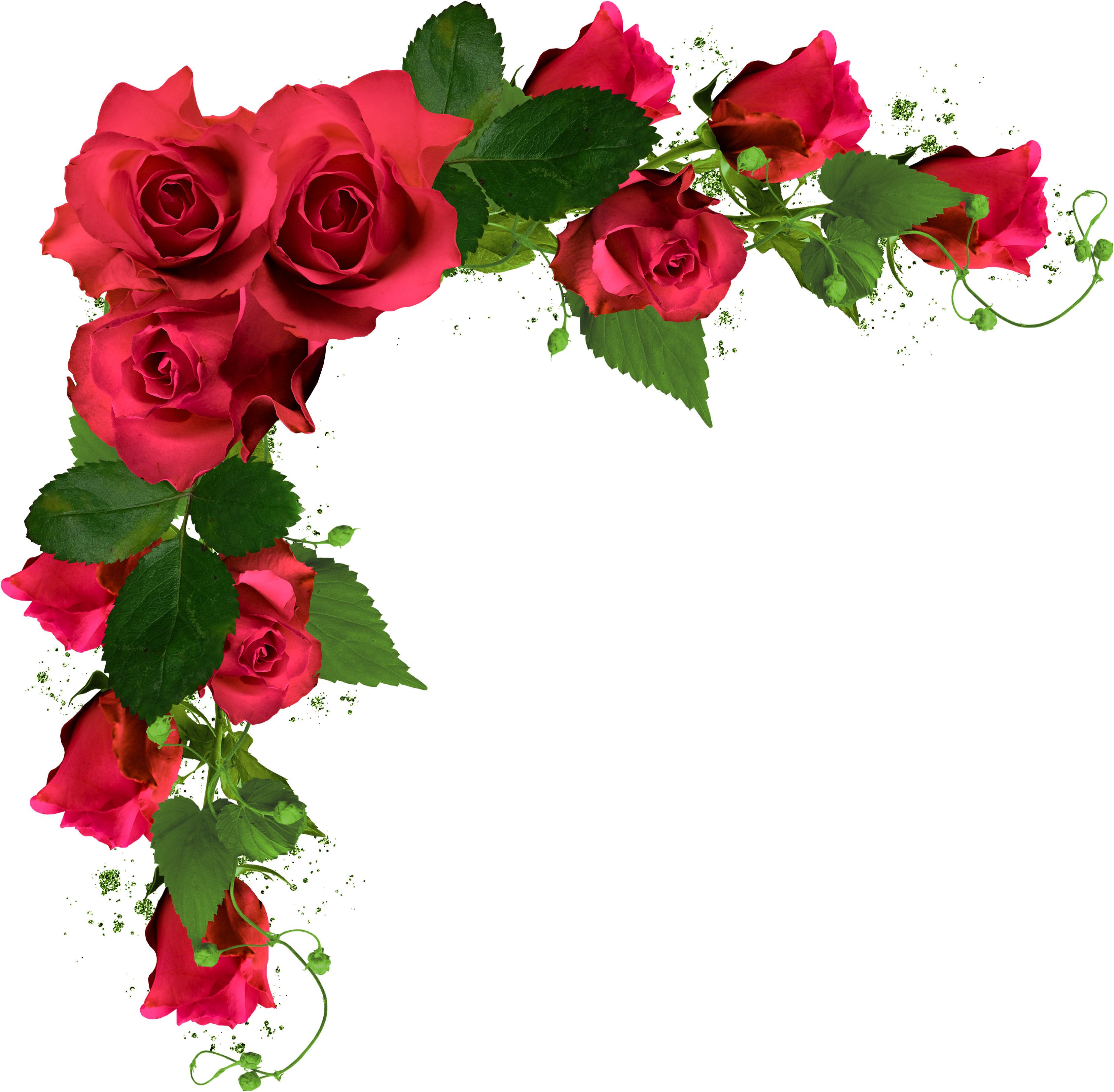 Red Rose Clipart Decorative - Wedding Flowers No Background (600x592), Png Download