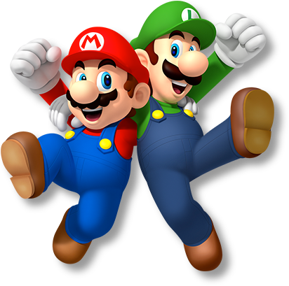 Mario And Luigi - Mario And Luigi Arm In Arm (400x400), Png Download