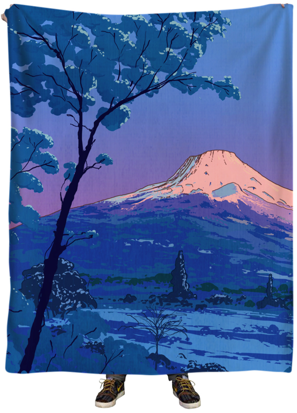 Mount Fuji Blanket - Mount Fuji (700x859), Png Download