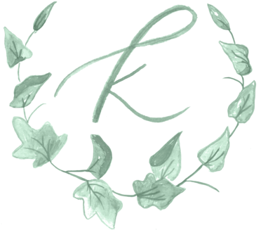 Kathryn Ivy Monogram Watercolor Final - Watercolor Painting (400x346), Png Download