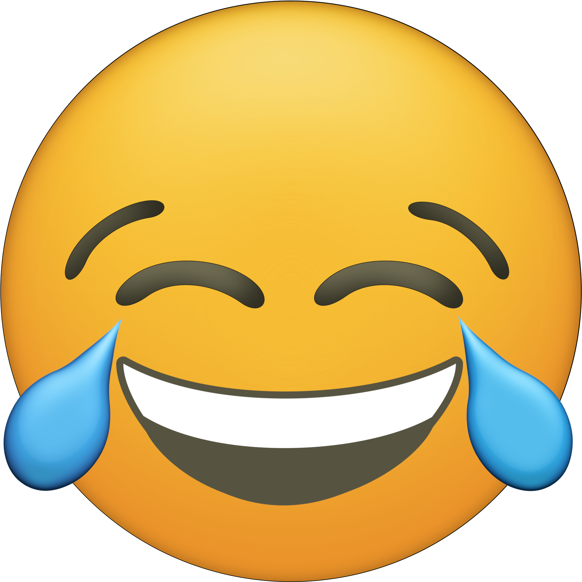 Laugh Cry Emoji Png Clipart Royalty Free Library - Laughing Emoji Clipart (2083x2083), Png Download