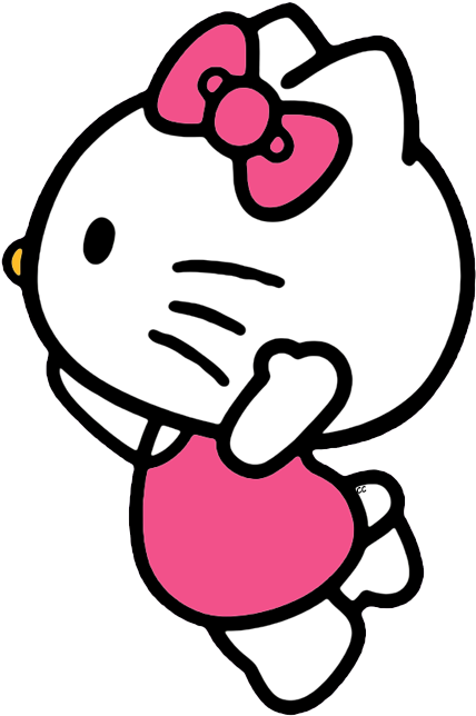 Hello Kitty Bitch Transparent - Hello Kitty Transparent (437x650), Png Download