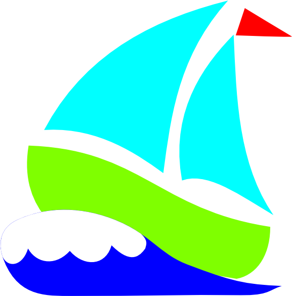 Cartoon - Sailboat Cartoon (576x596), Png Download