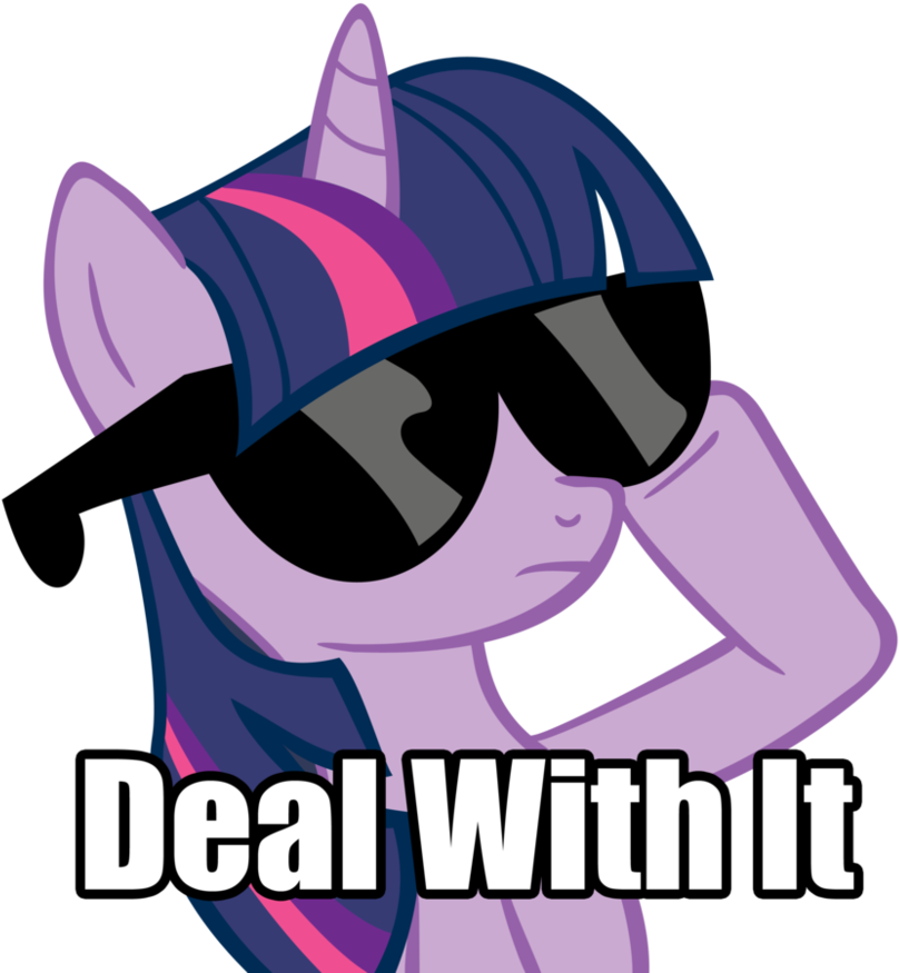 Deal With It Twilight Style By J Brony-d4d2m5u - My Little Pony Deal (876x912), Png Download