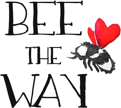 A Simple Watercolor Bee With Red Heart Wings - Heart (500x500), Png Download