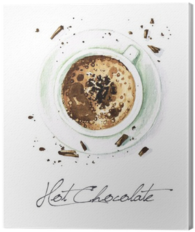 Watercolor Food Painting - Hot Chocolate Watercolor Painting (400x400), Png Download