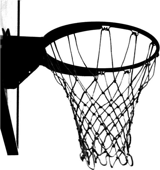 Black And White Basketball Hoop - Basketball Hoop Clipart (800x748), Png Download